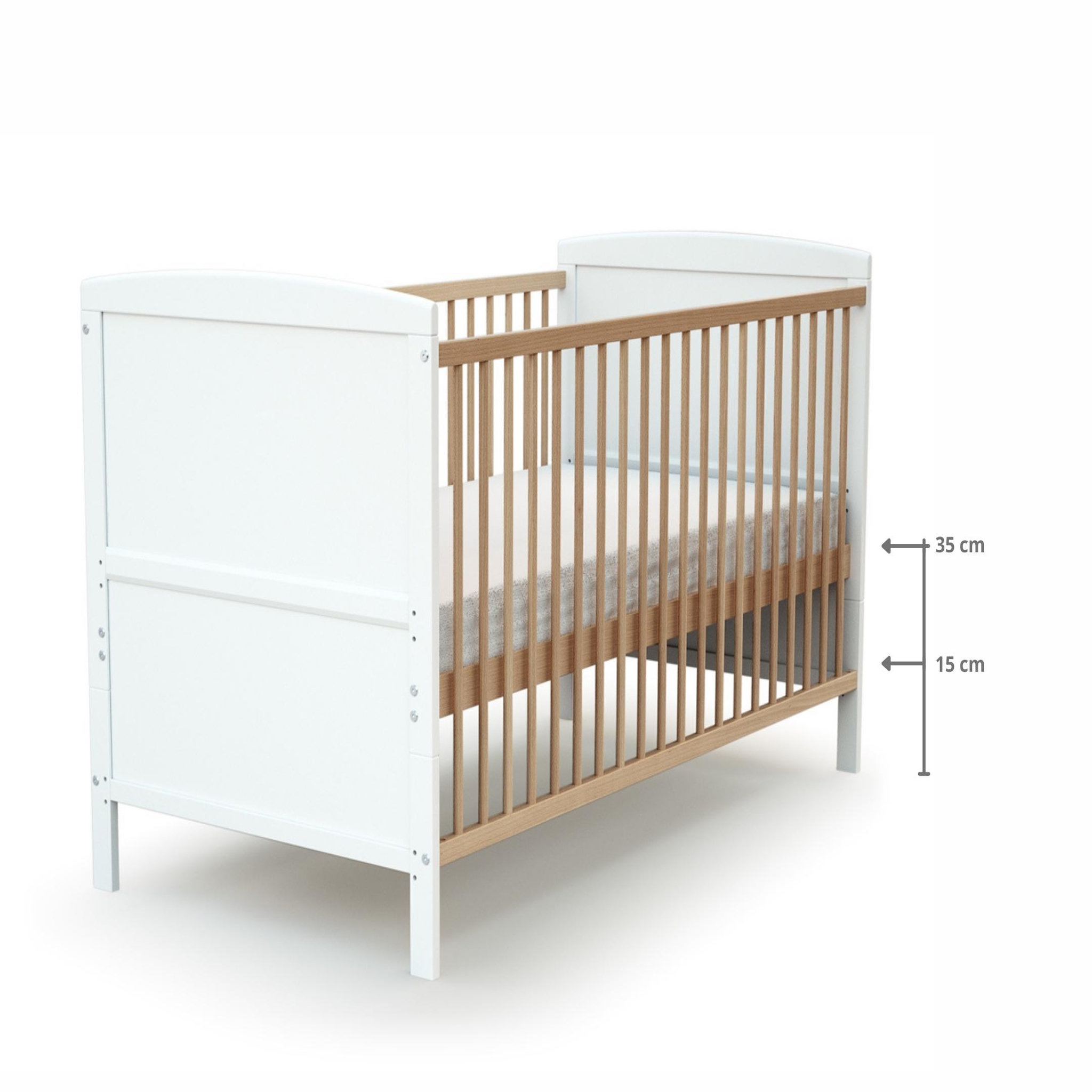 Voir la diapositive 5 : AT4 Lit bébé évolutif ESSENTIEL en bois