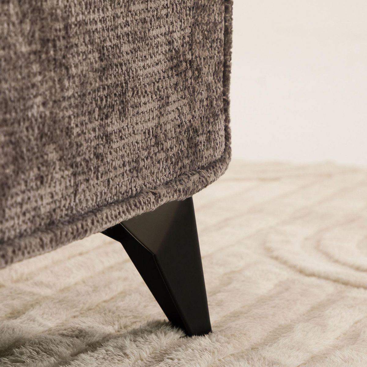 IDIMEX Lit double LEVERDA 140 x 190 cm, revêtement en tissu