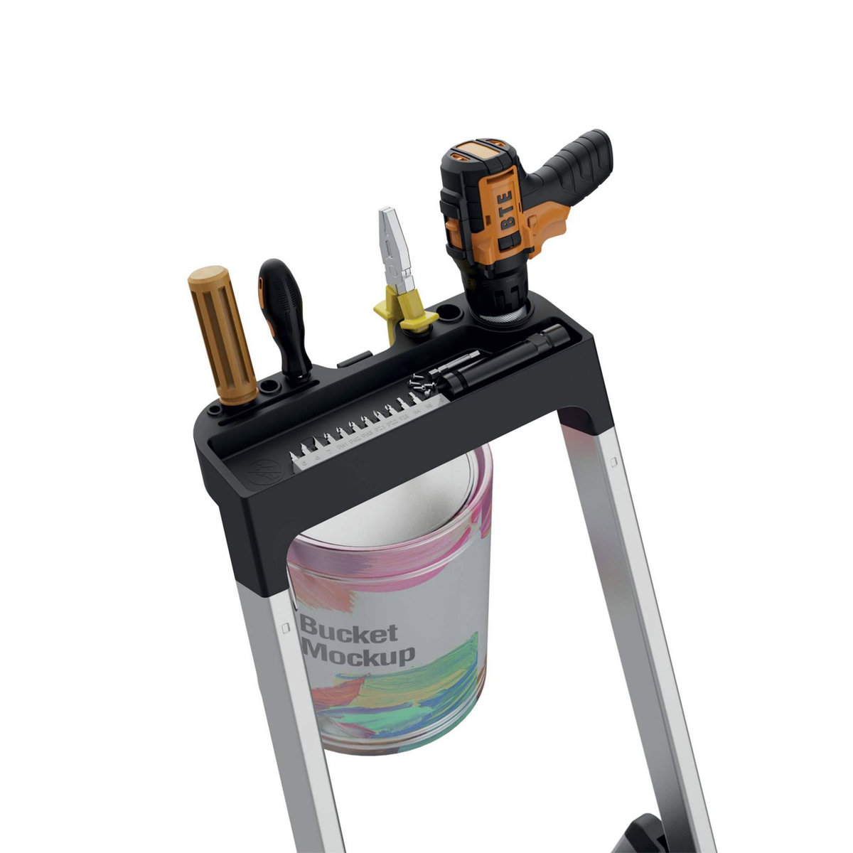 WERKAPRO Escabeau  5 Marches avec plateforme de travail - WERKA PRO