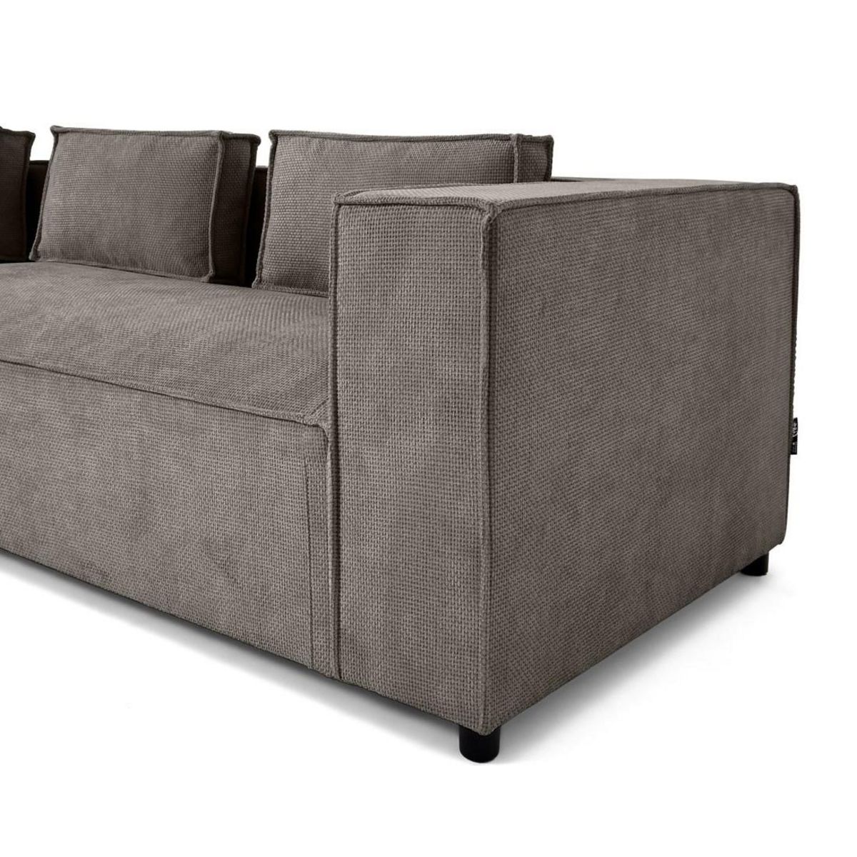 LISA DESIGN Stella - canapé d'angle gauche - 4 places - en tissu texturé