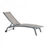 Voir la diapositive 1 : MARKET24 Chaise longue DKD Home Decor Avec des roues Gris PVC Aluminium (187,5 x 64 x 97 cm)