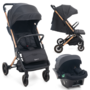 Voir la diapositive 1 : BEBELISSIMO Poussette combinée duo 2 en 1 - siège auto 0+ Lioni – dès la naissance – jusqu'à 22kg - noir