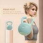 Voir la diapositive 6 : HOMCOM Kettlebell 6 Kg - prise ergonomique - entraînement musculaire & haltérophilie - PVC vert