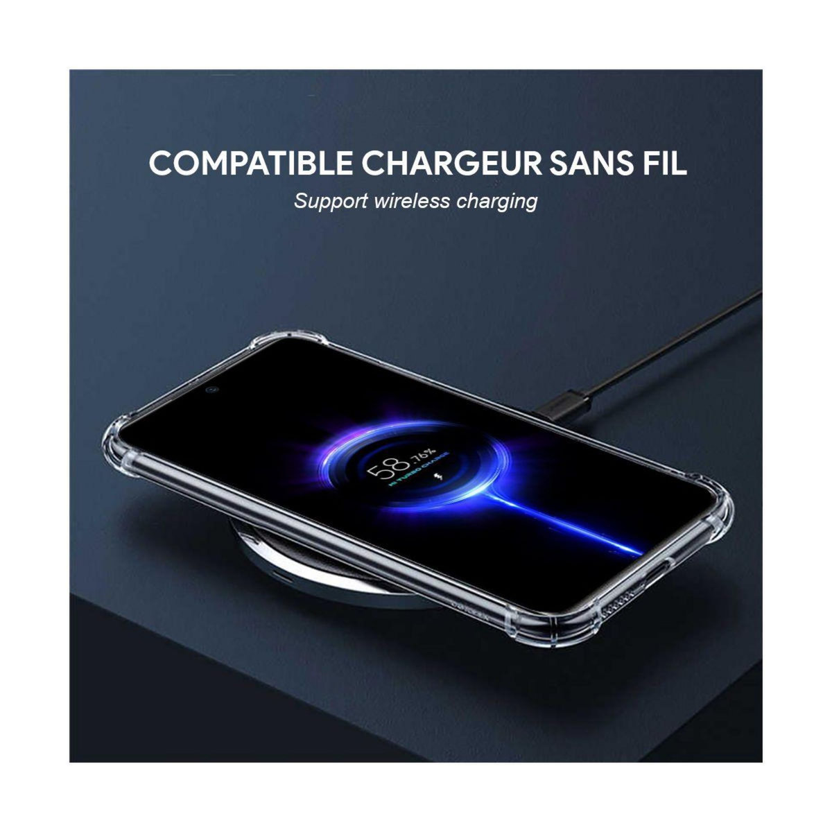 IBROZ Coque Xiaomi Poco M4 5G Antichoc transparent