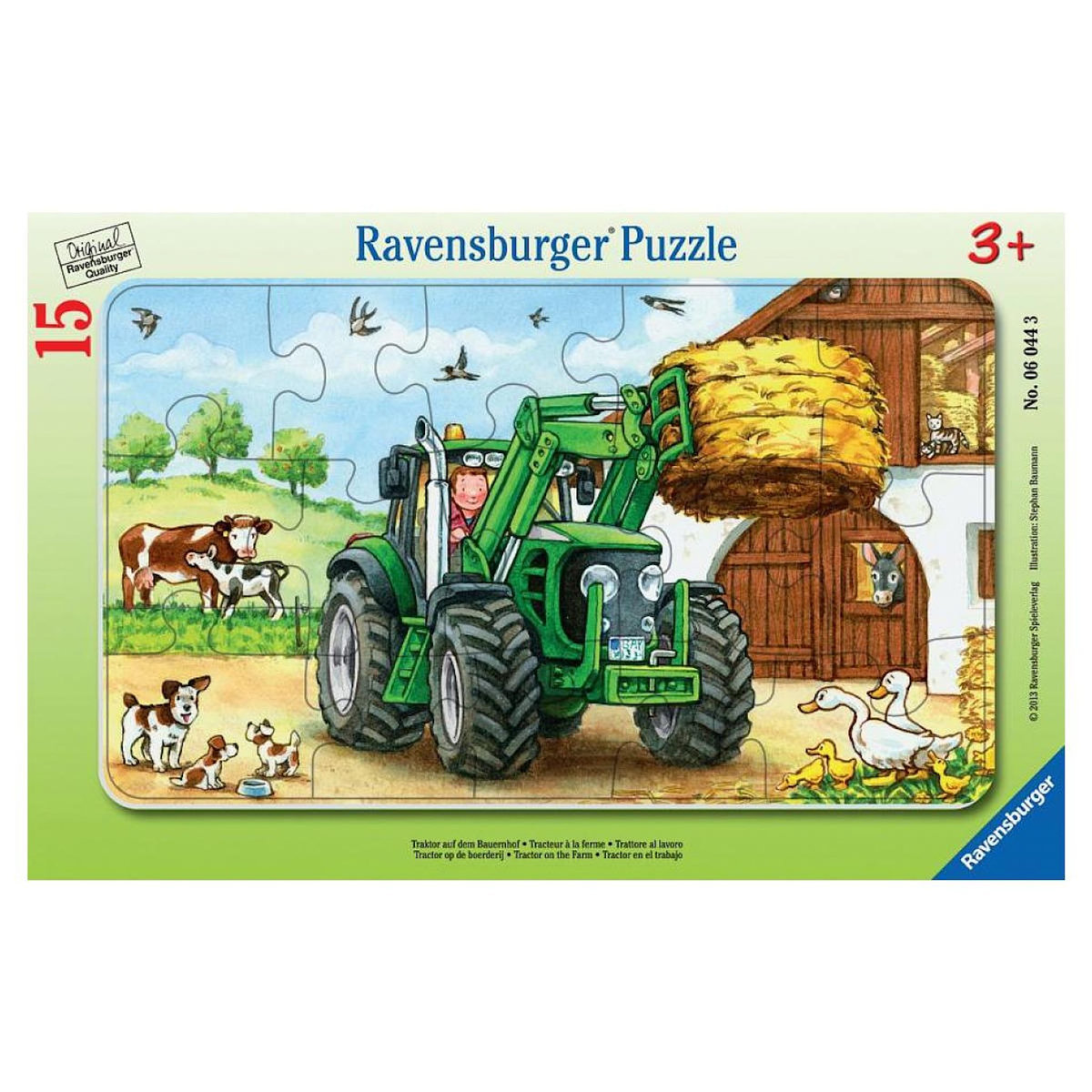 RAVENSBURGER Puzzle cadre 15p  tracteur à la ferme