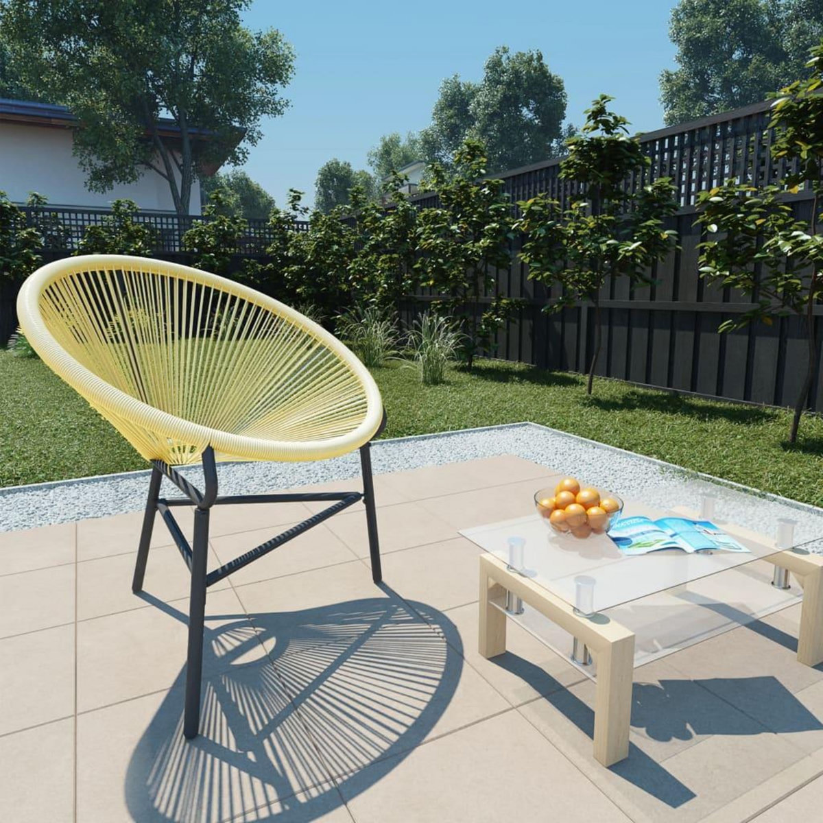 VIDAXL Chaise de jardin Acapulco Resine tressee Beige
