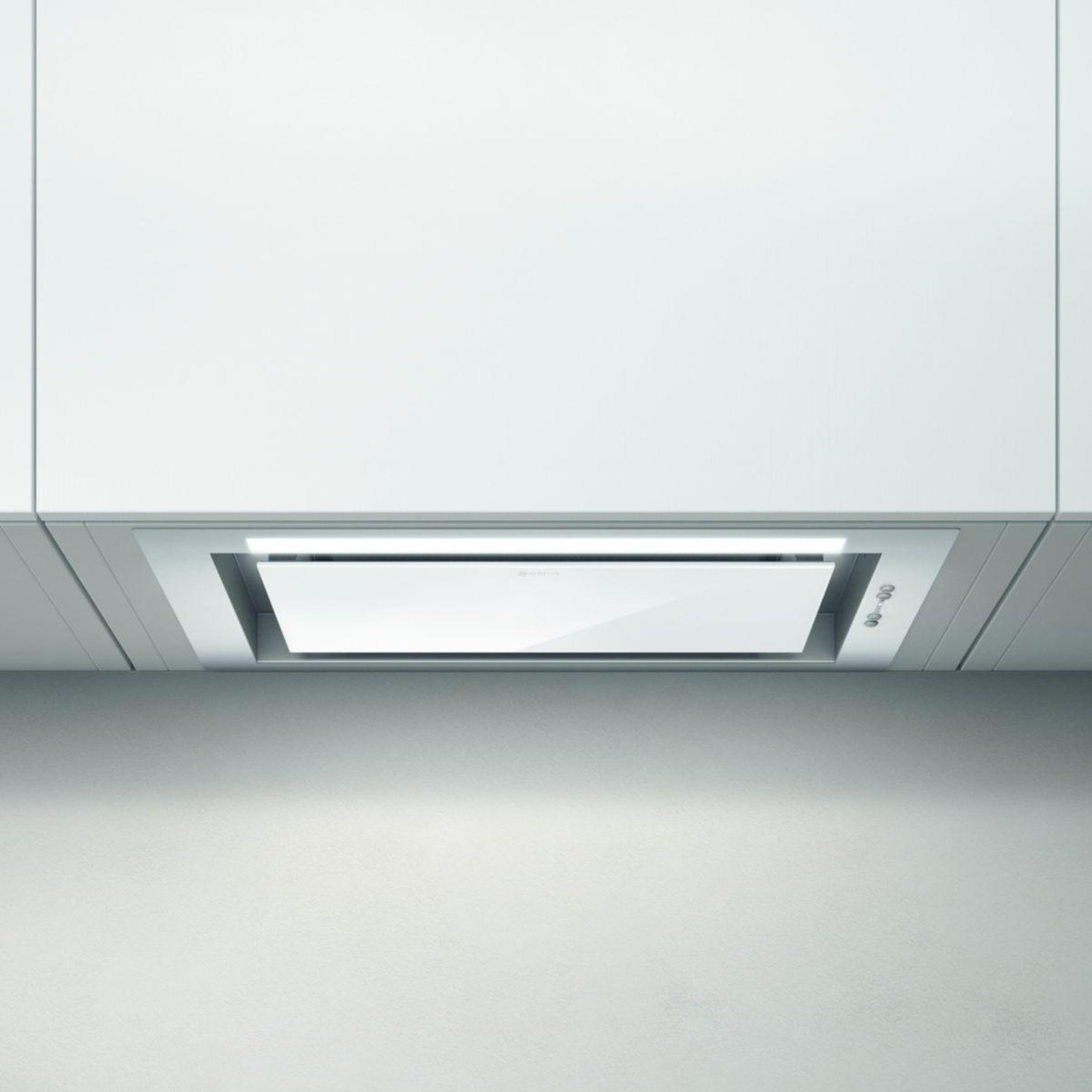 ELICA Hotte encastrable hidden ixgl/a/60 acier inox + verre blanc