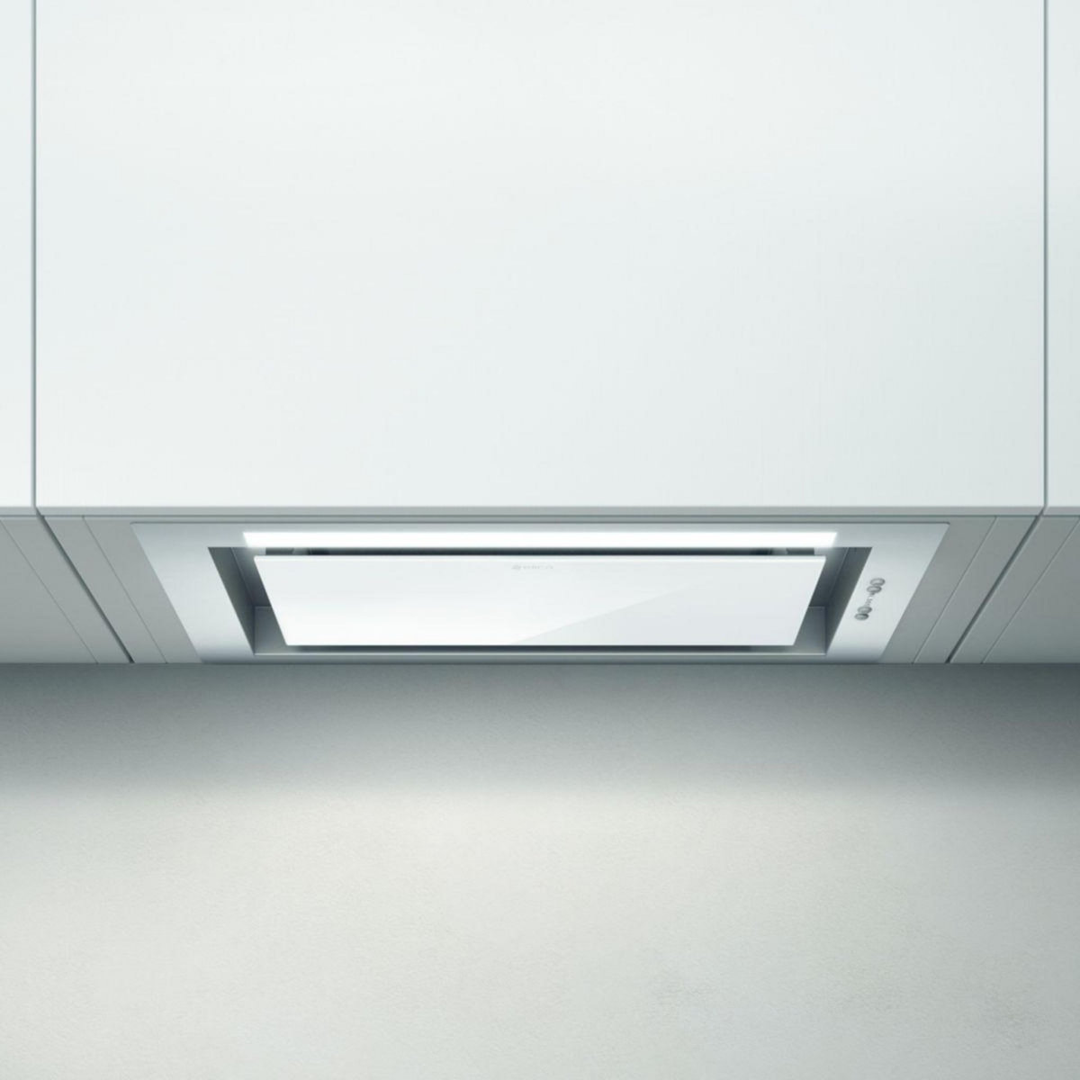 ELICA Hotte encastrable HIDDEN IXGL/A/60 Acier inox + verre blanc