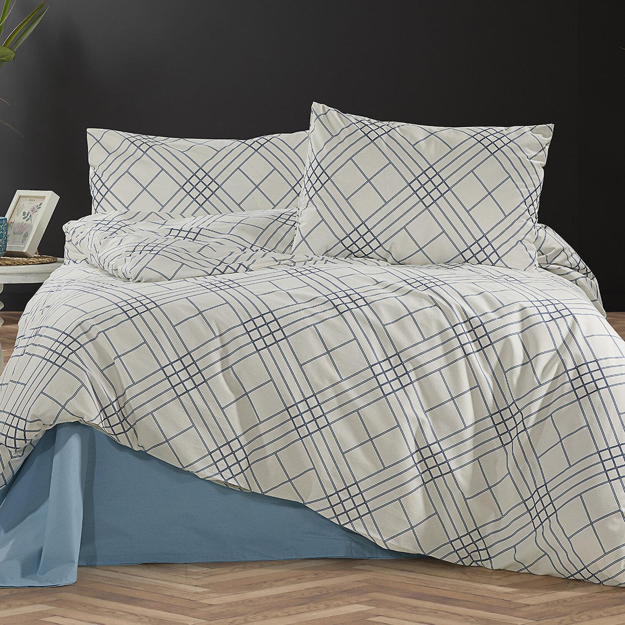 Voir la diapositive 1 : Home collection Parure housse de couette 100% coton 57 fils imprimé faelora