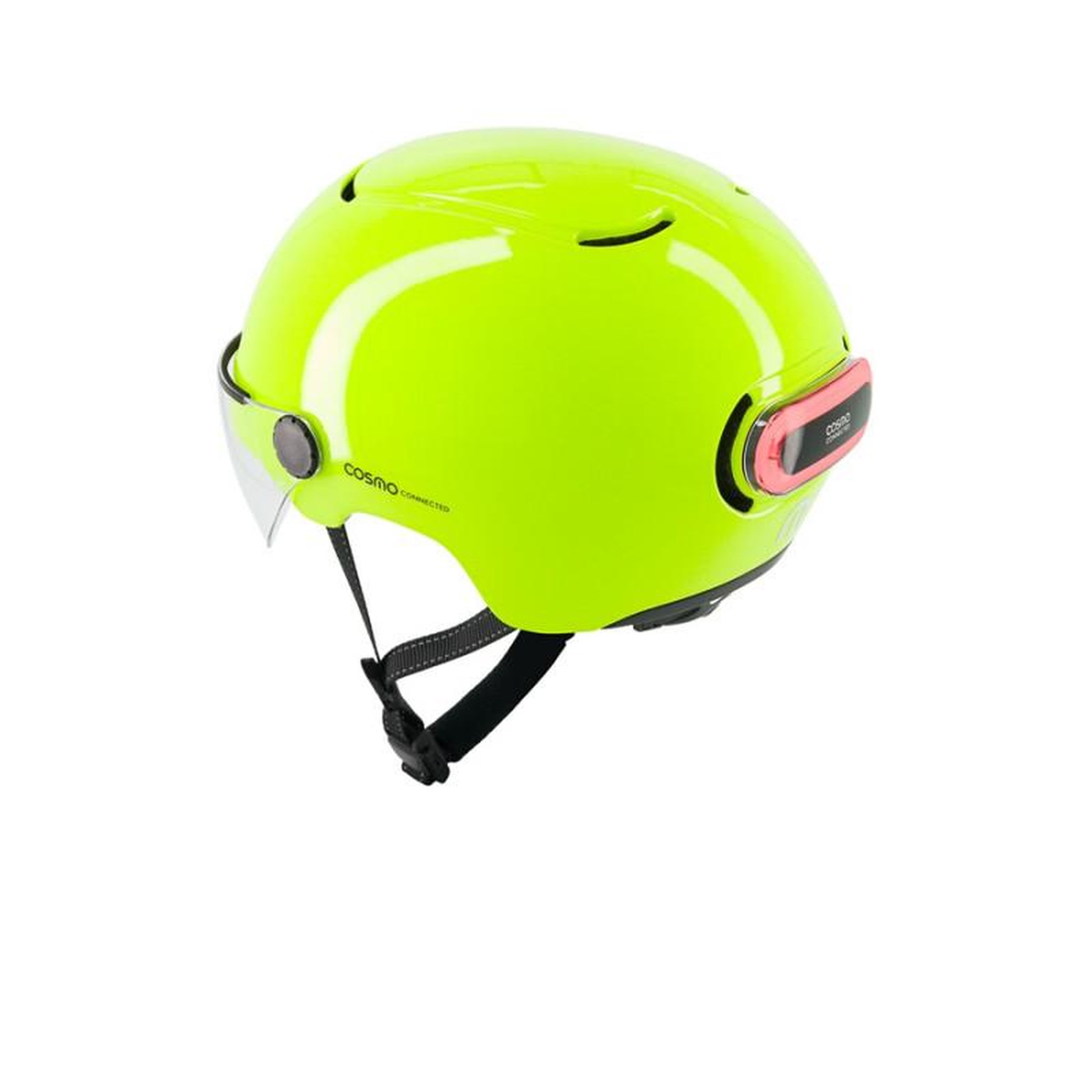 Voir la diapositive 4 : COSMO CONNECTED Casque vélo Cosmo Connected Fusion+ Jaune Fluorescent