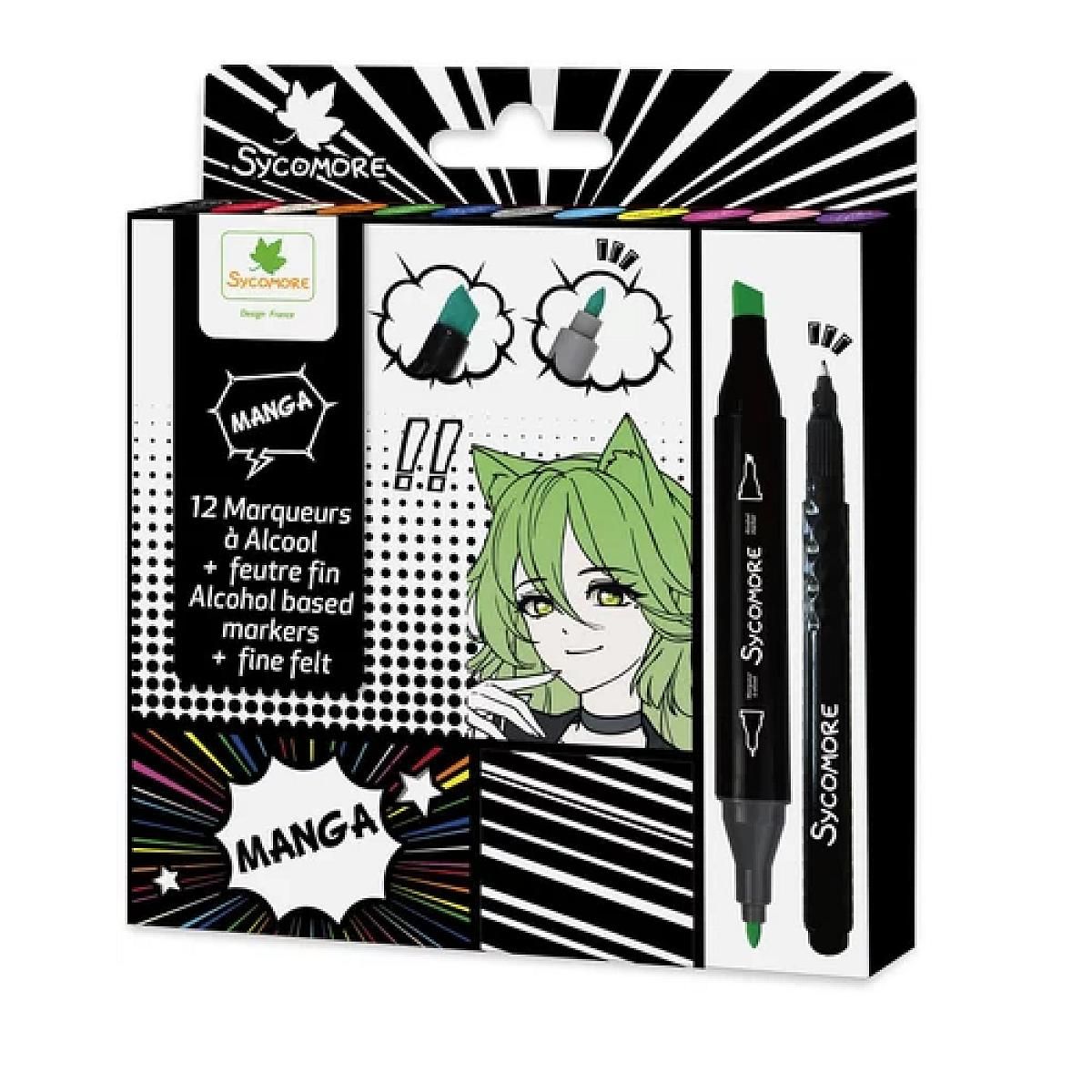 Au Sycomore Manga - Marqueurs a alcool + feutre fin
