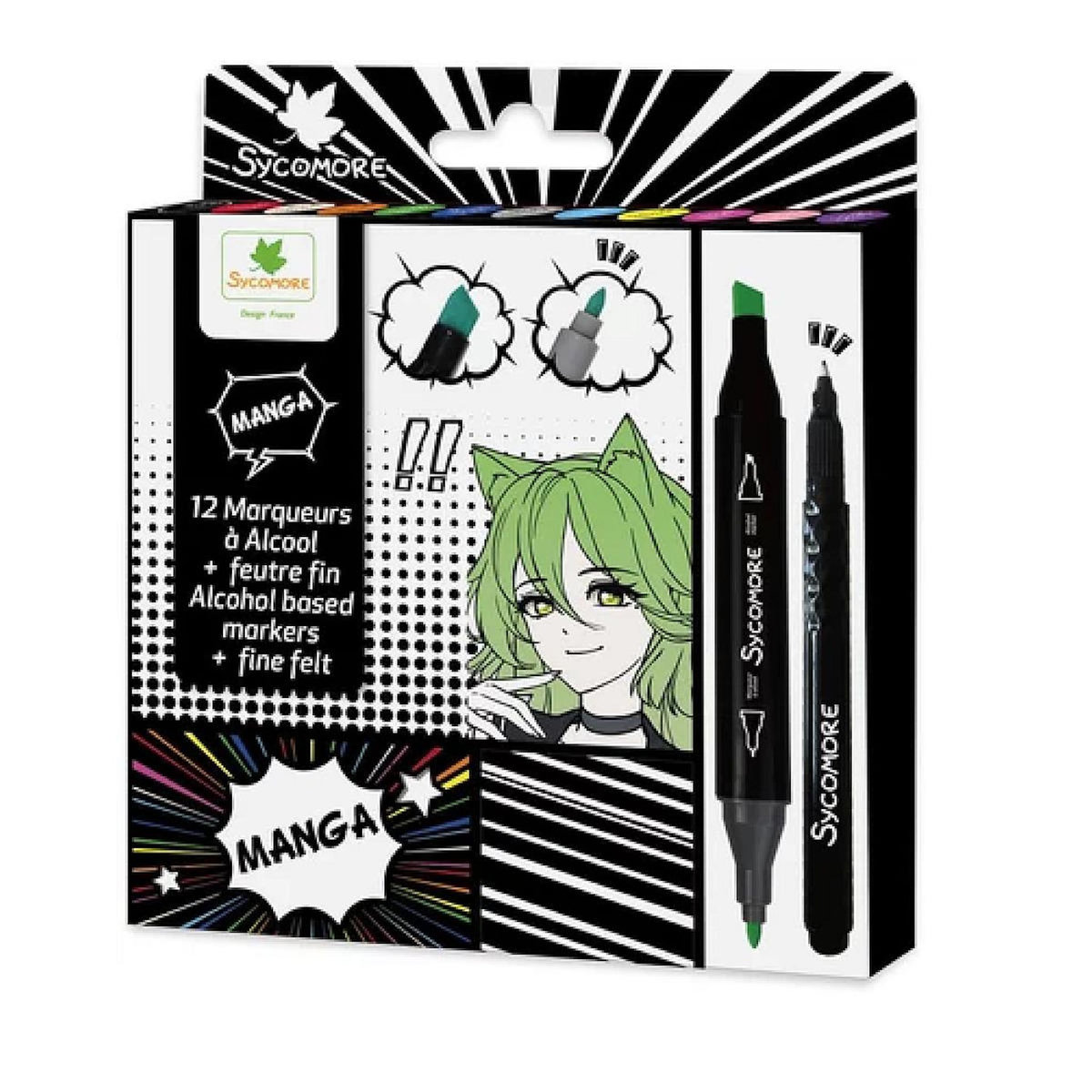 Au Sycomore Manga - Marqueurs a alcool + feutre fin