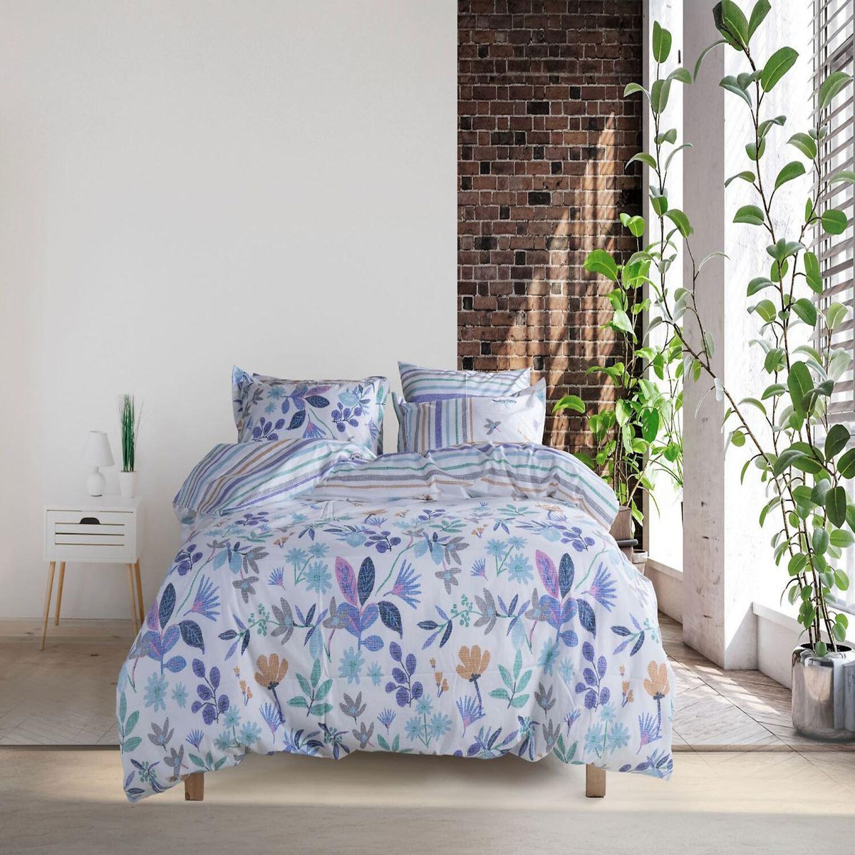 Home collection Parure housse de couette avec taie(s) 100 % coton Hope