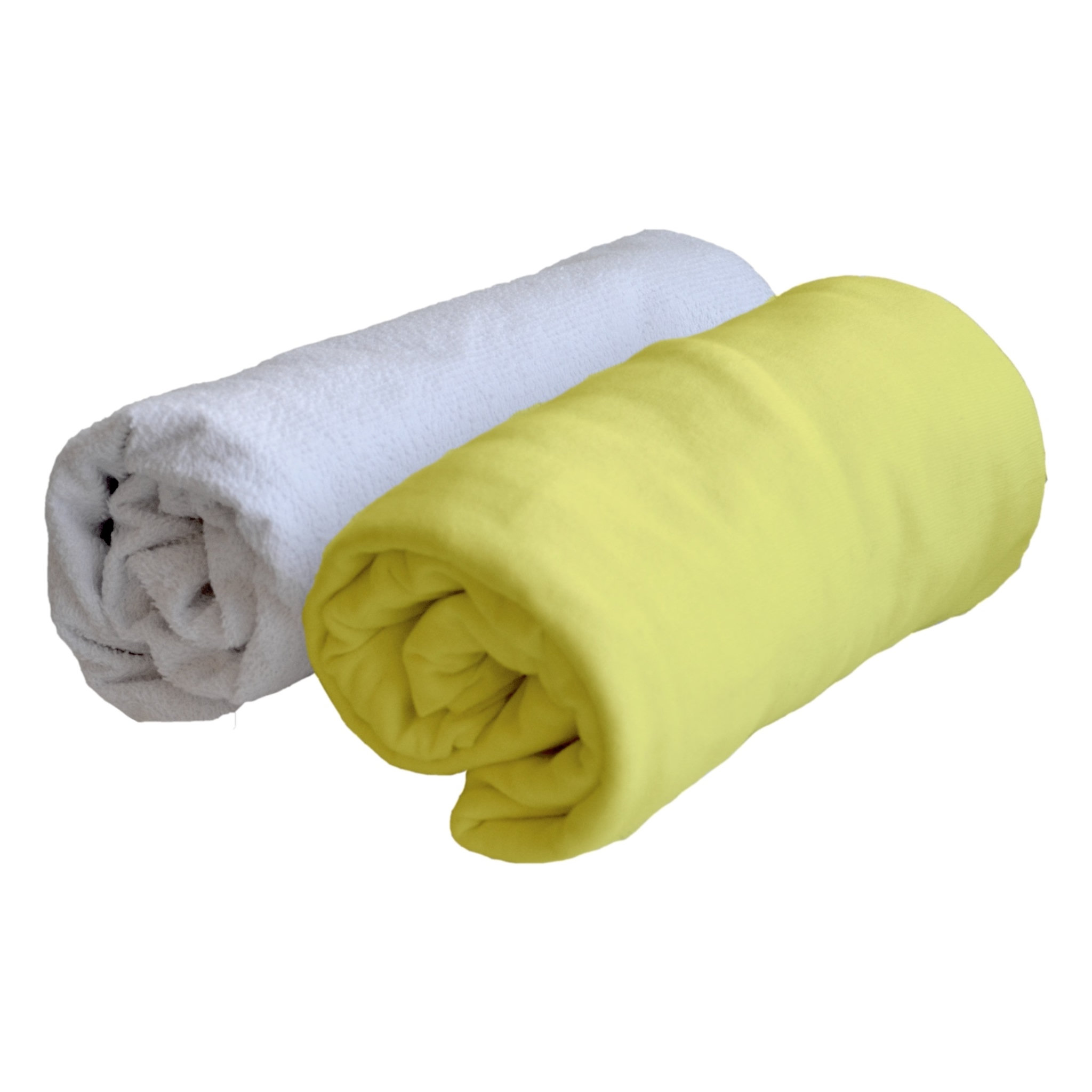 POYET MOTTE Lot de 1 Drap-housse jersey + 1 alèse polyuréthane 60x120 cm