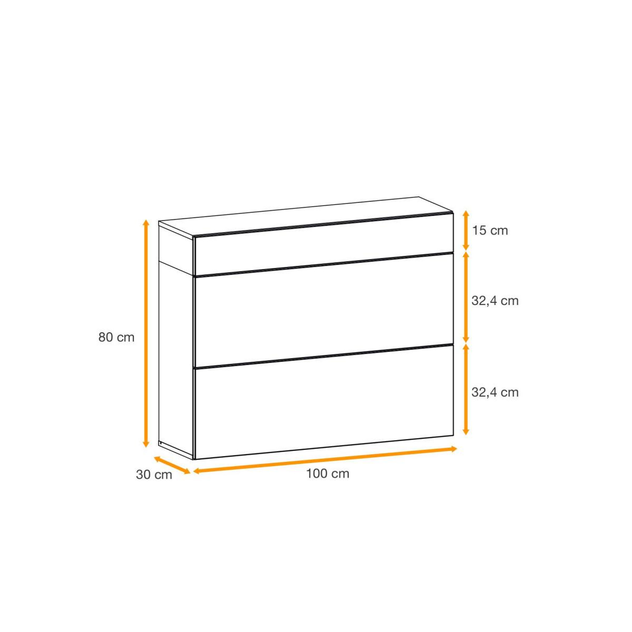 Voir la diapositive 3 : Paris Prix Buffet 2 portes & 1 tiroir  easy  100cm naturel