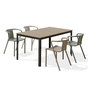 Voir la diapositive 1 : Paris Prix Ensemble Table de Jardin & 4 Fauteuils  Boston & Diego  150cm Multicolore