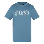 Schott T-Shirt Bleu Garçon Schott VINTAGE. Coloris disponibles : Bleu