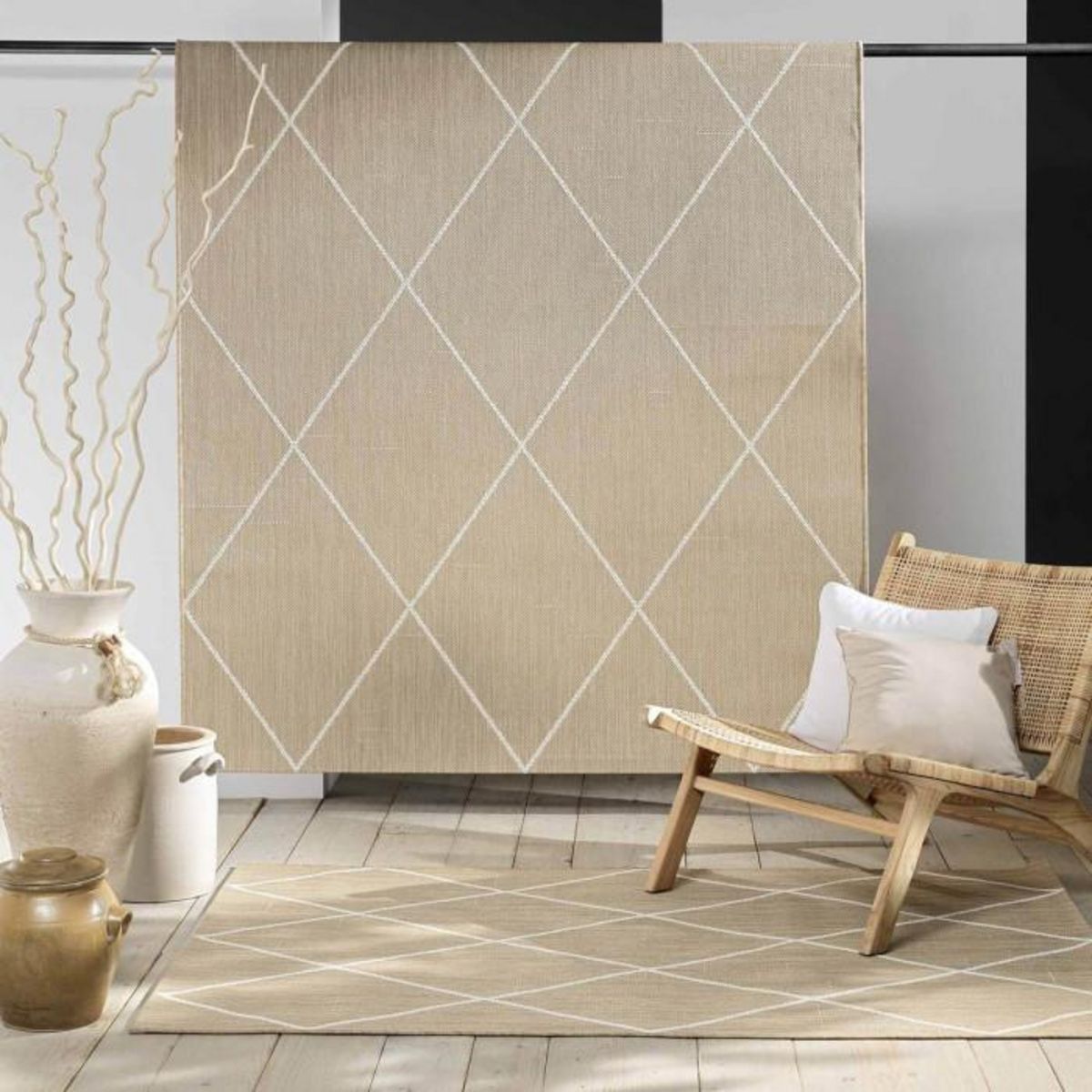 Paris Prix Tapis Déco  Damira  120x170cm Naturel