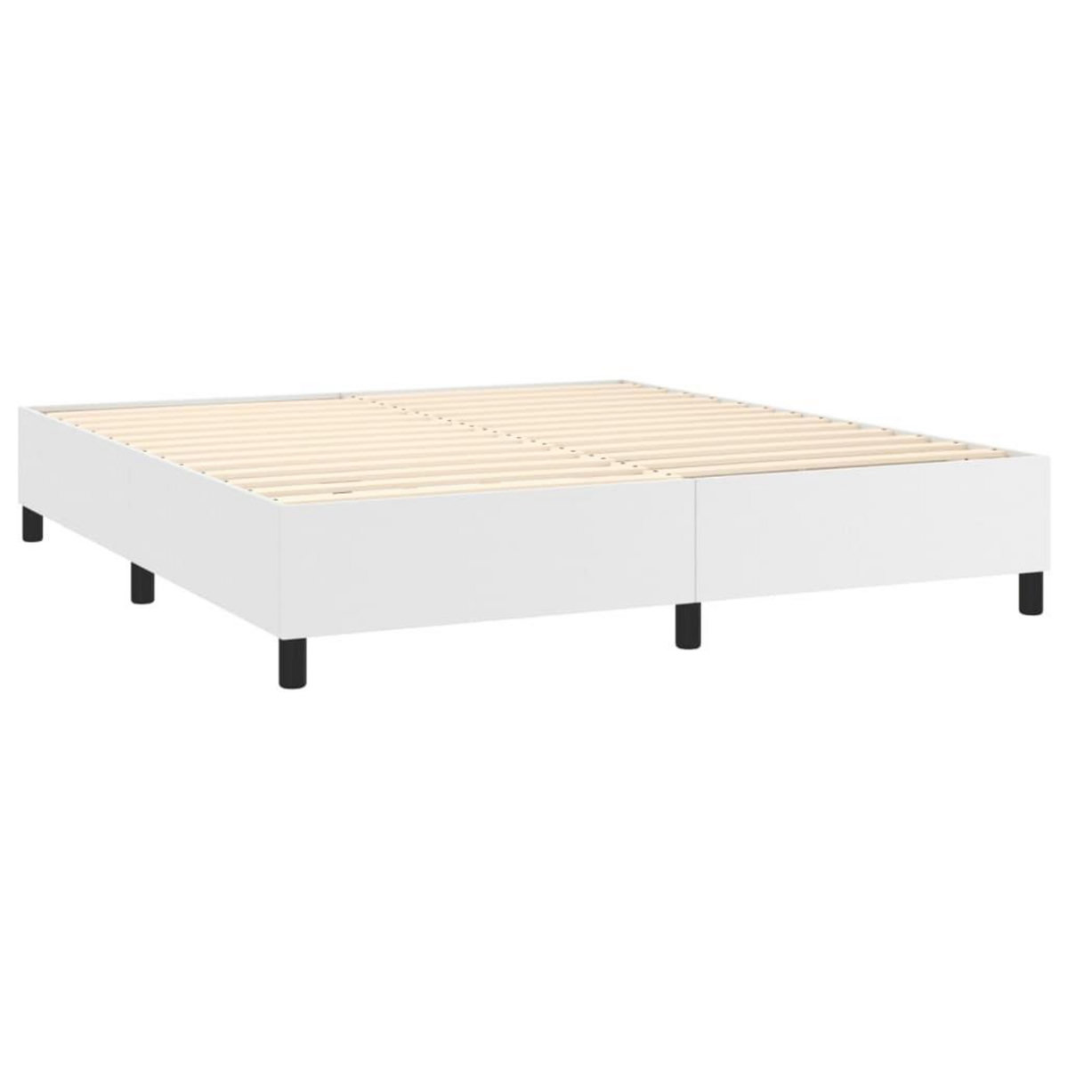 VIDAXL Cadre de lit sans matelas blanc 160x200 cm similicuir