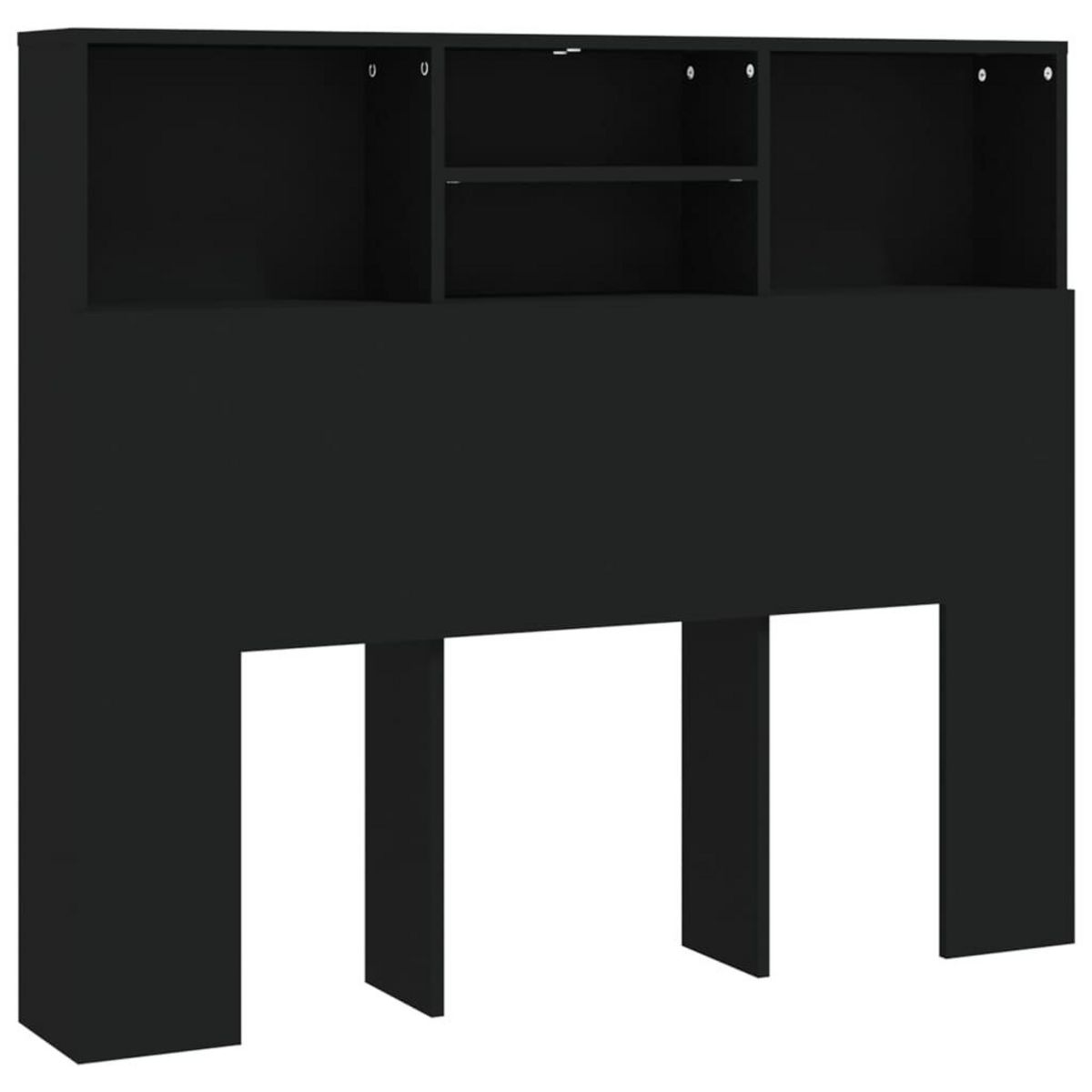 VIDAXL Armoire de tete de lit Noir 120x19x103,5 cm