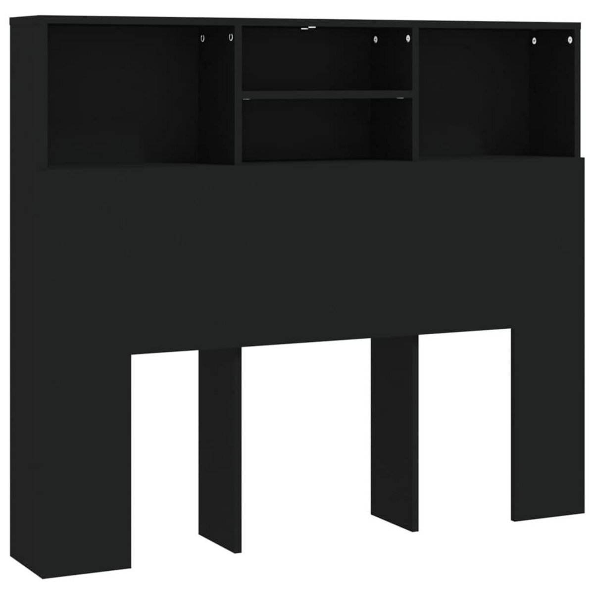 VIDAXL Armoire de tete de lit Noir 120x19x103,5 cm