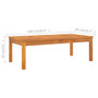 Voir la diapositive 6 : VIDAXL Table basse 100x50x33 cm bois d'acacia massif