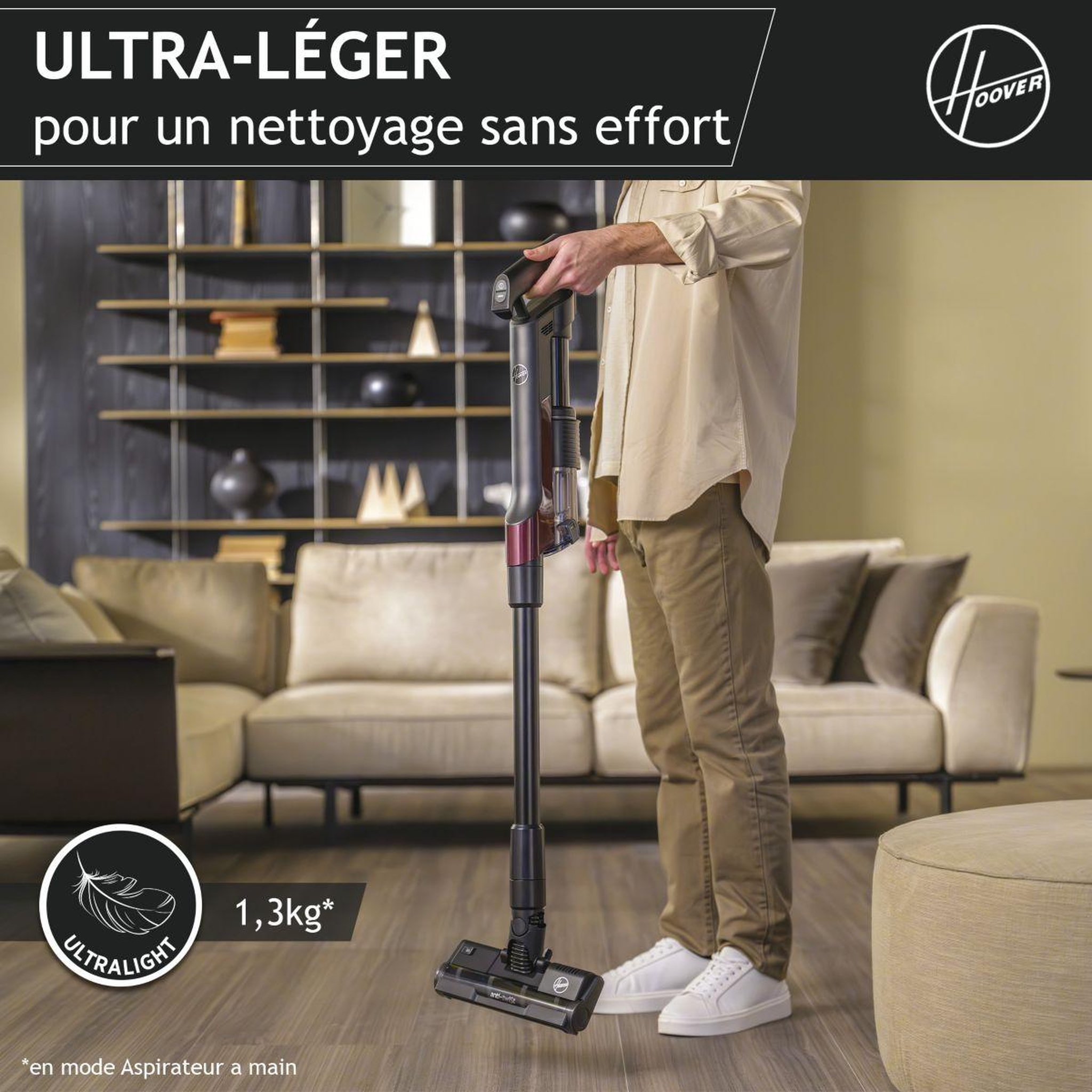 Voir la diapositive 2 : HOOVER Aspirateur balai HF201H