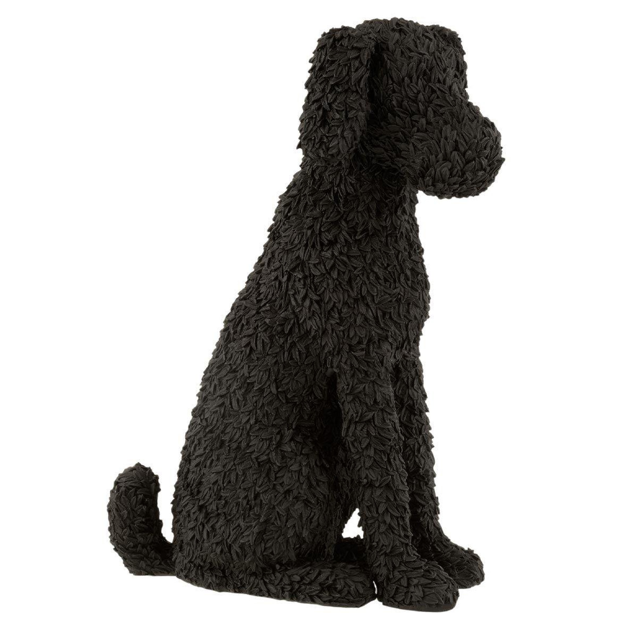 J-LINE Statuette chien assis déco  max  49cm noir