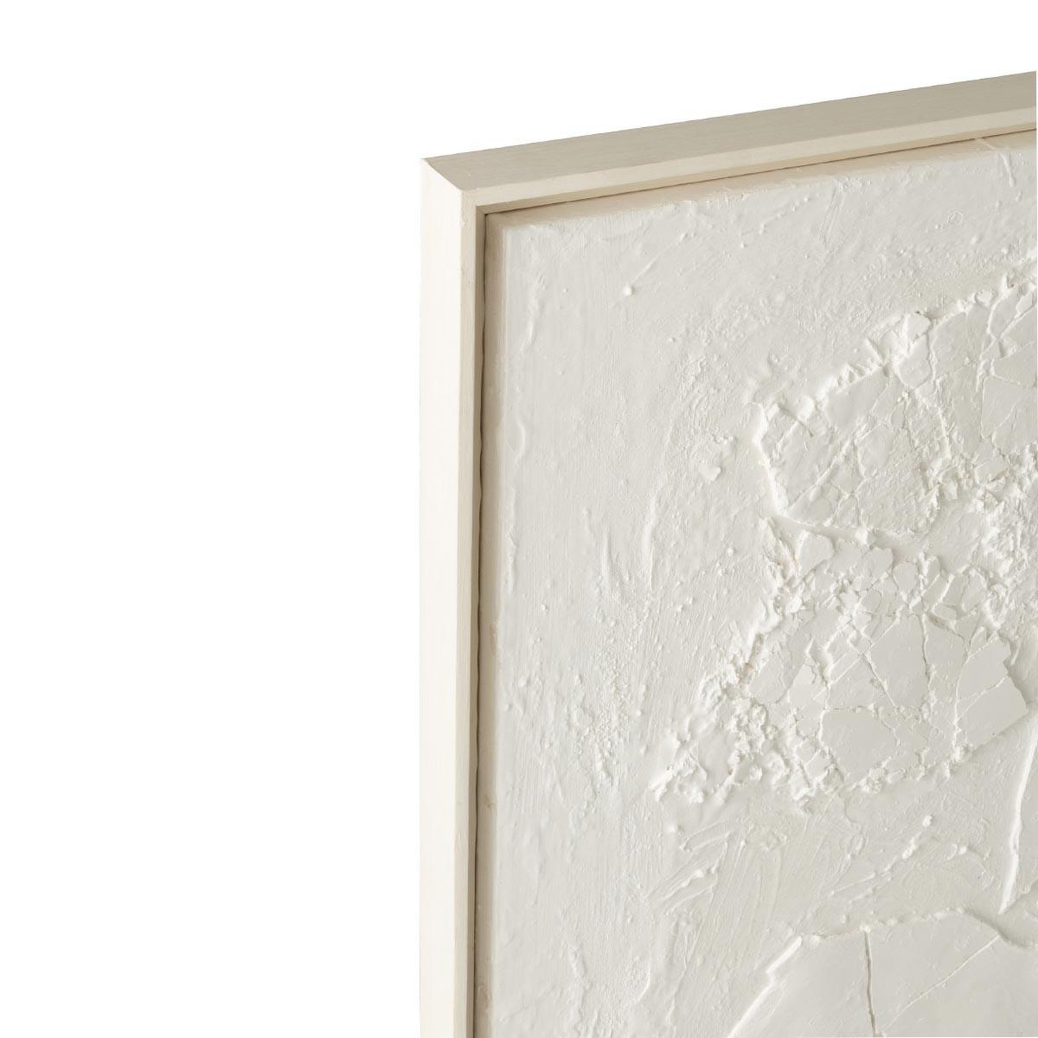 Voir la diapositive 3 : J-LINE Tableau effet plâtre  morceau  90x120cm blanc