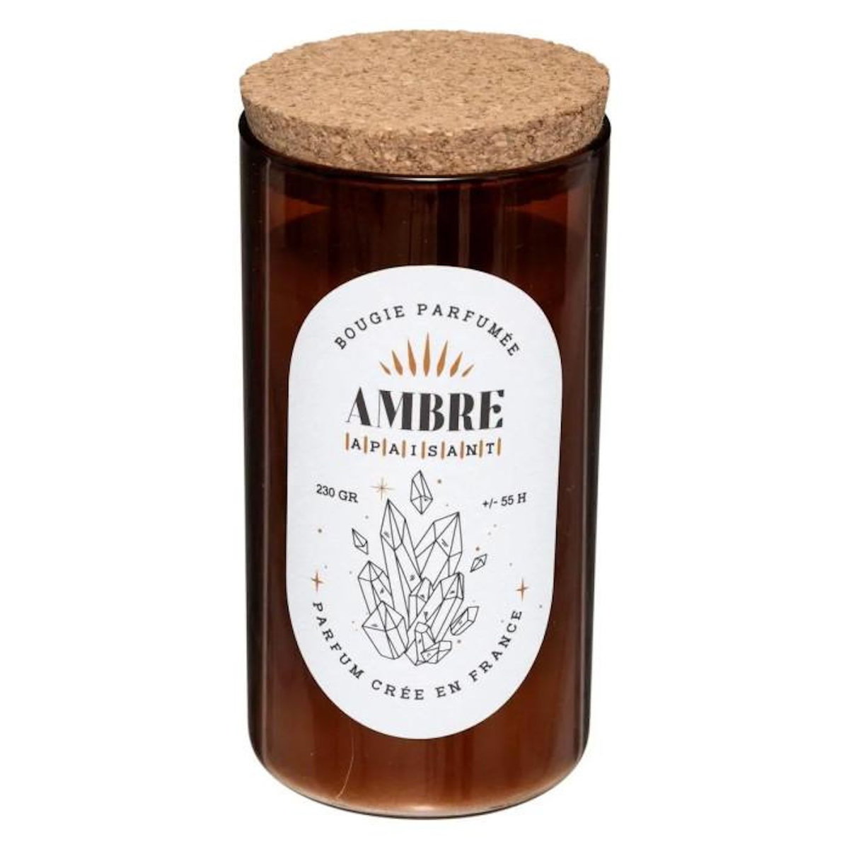 COMPTOIR DE LA BOUGIE Bougie Parfumée en Verre  Snow  230g Ambre