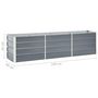Voir la diapositive 6 : VIDAXL Jardiniere surelevee acier galvanise 240x40x45 cm gris