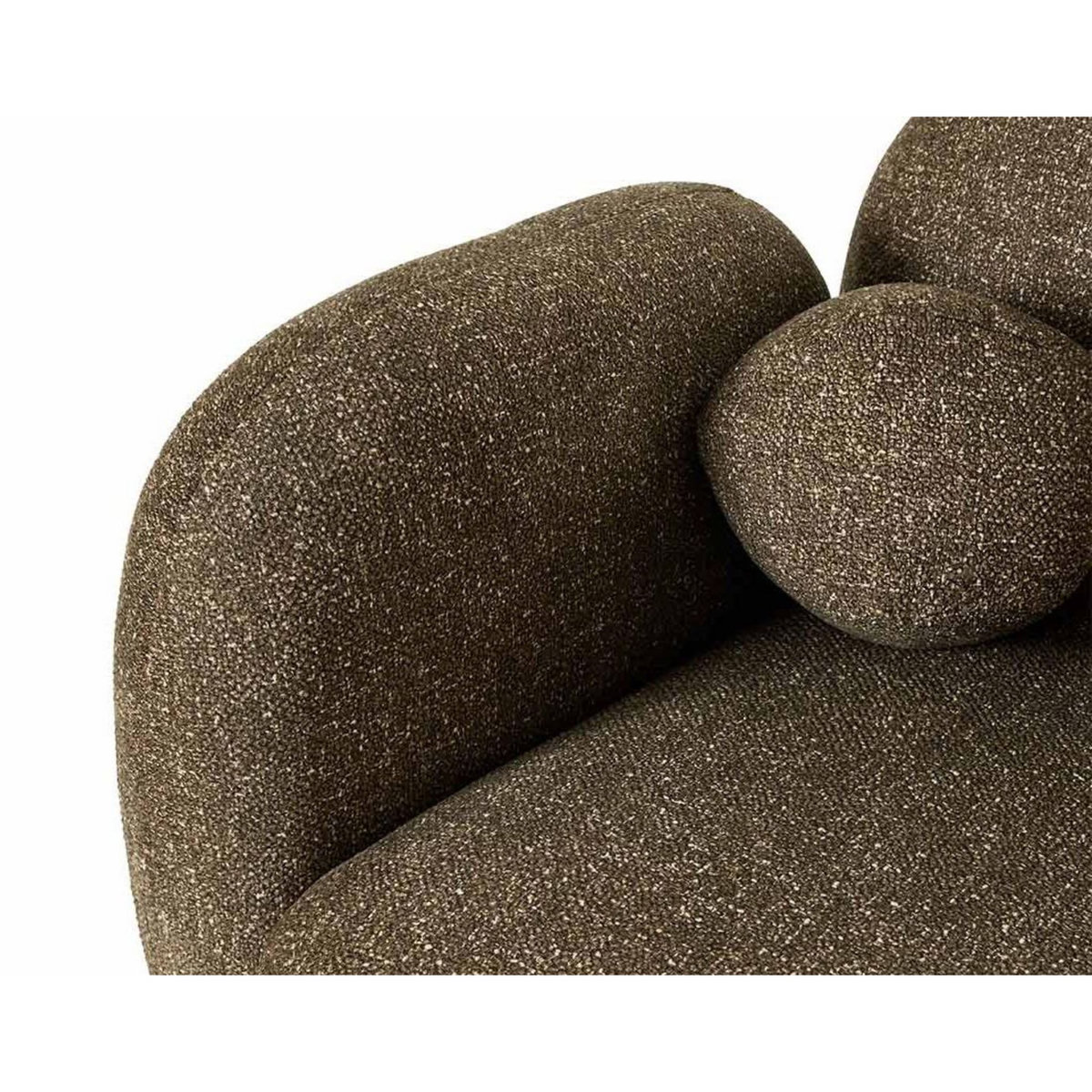 LISA DESIGN Velris - canapé d'angle droit 3 places en tissu moucheté