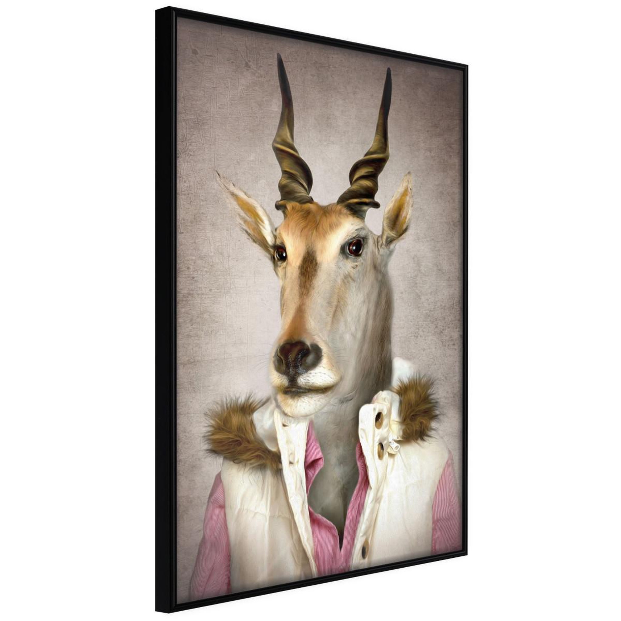 Paris Prix Affiche murale encadrée  animal alter ego antelope. Coloris disponibles : Noir, Jaune
