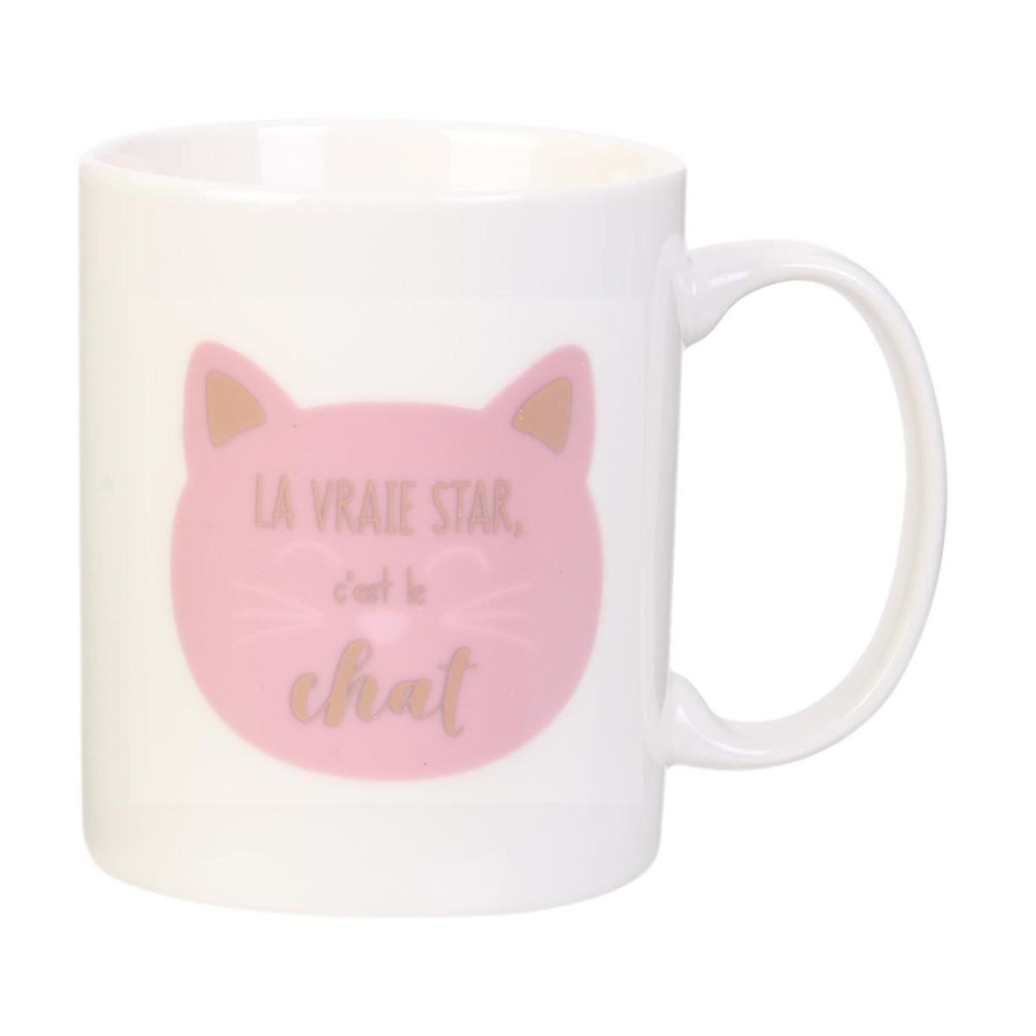 Voir la diapositive 3 : The concept Factory Mug magique en céramique  chat  35cl blanc