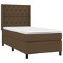 Voir la diapositive 4 : VIDAXL Sommier a lattes de lit matelas LED Marron fonce 80x200cm Tissu