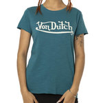 VON DUTCH T shirt  Femme Von Dutch Slub. Coloris disponibles : Bleu