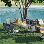 Voir la diapositive 2 : OUTSUNNY Ensemble table et chaise camping - table pliante camping avec 6 chaises rangements sacs de transport gris