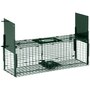 Voir la diapositive 1 : PAWHUT Piège de capture pour petits animaux type lapin rat - 2 entrées + poignée - dim. 60L x 18l x 20H cm - métal vert