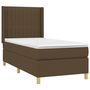 Voir la diapositive 4 : VIDAXL Sommier a lattes de lit matelas LED Marron fonce 80x200cm Tissu