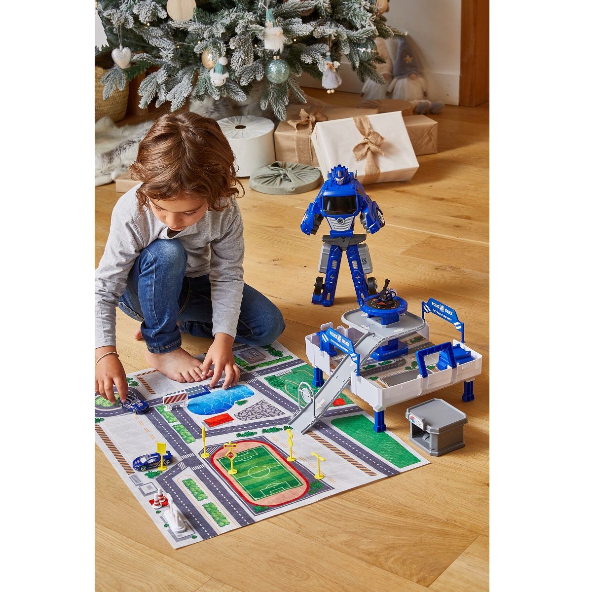 One Two Fun Camion de police transformable 3 en 1