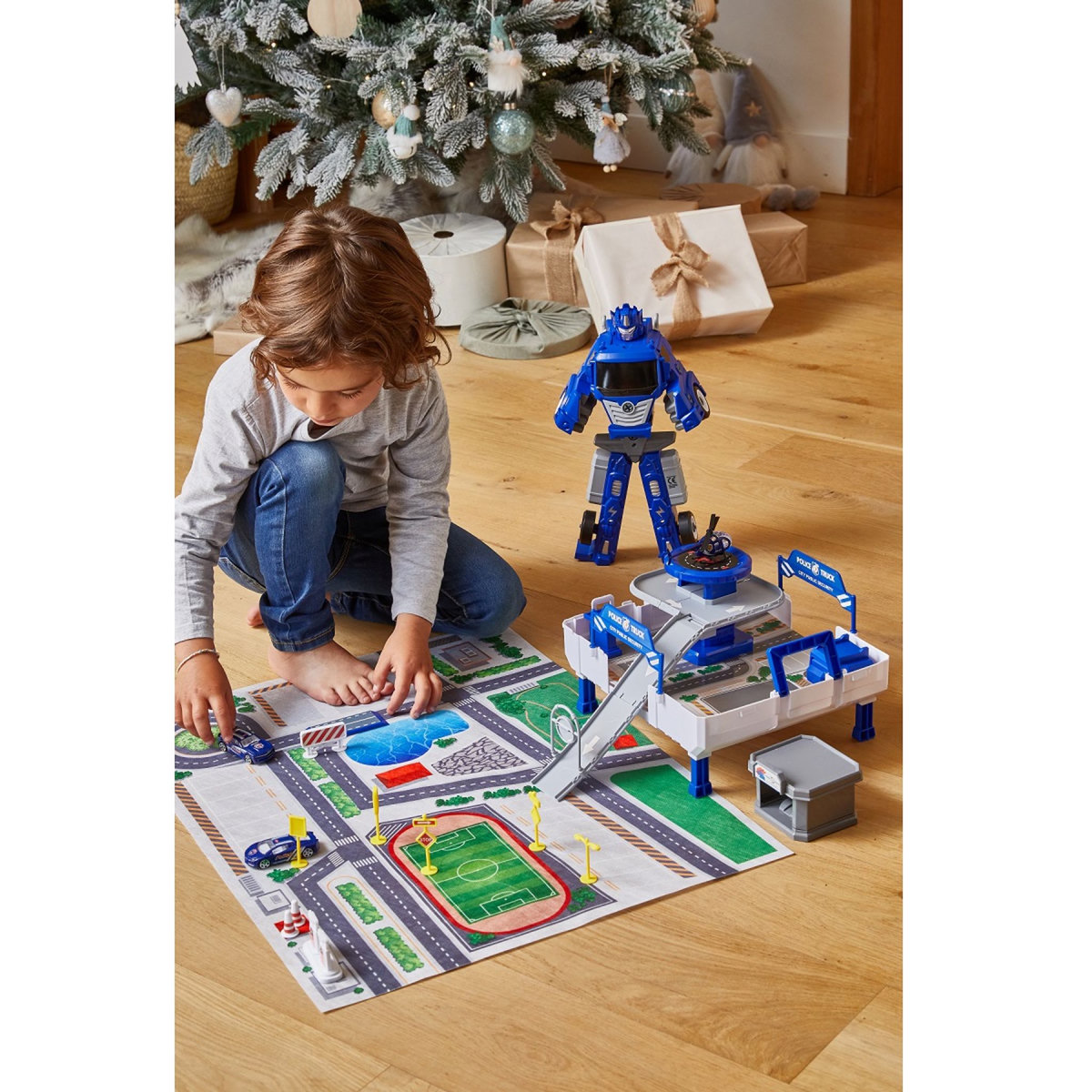 One Two Fun Camion de police transformable 3 en 1