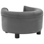 Voir la diapositive 5 : VIDAXL Canape pour chien Gris 48x48x32 cm Peluche et similicuir