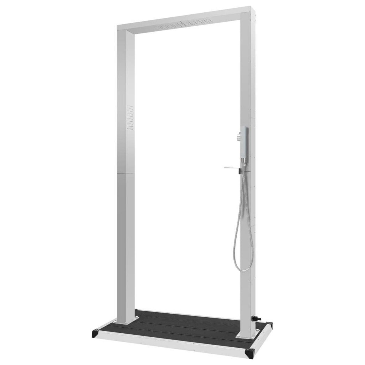 VIDAXL Douche d'exterieur avec receveur WPC Acier inoxydable