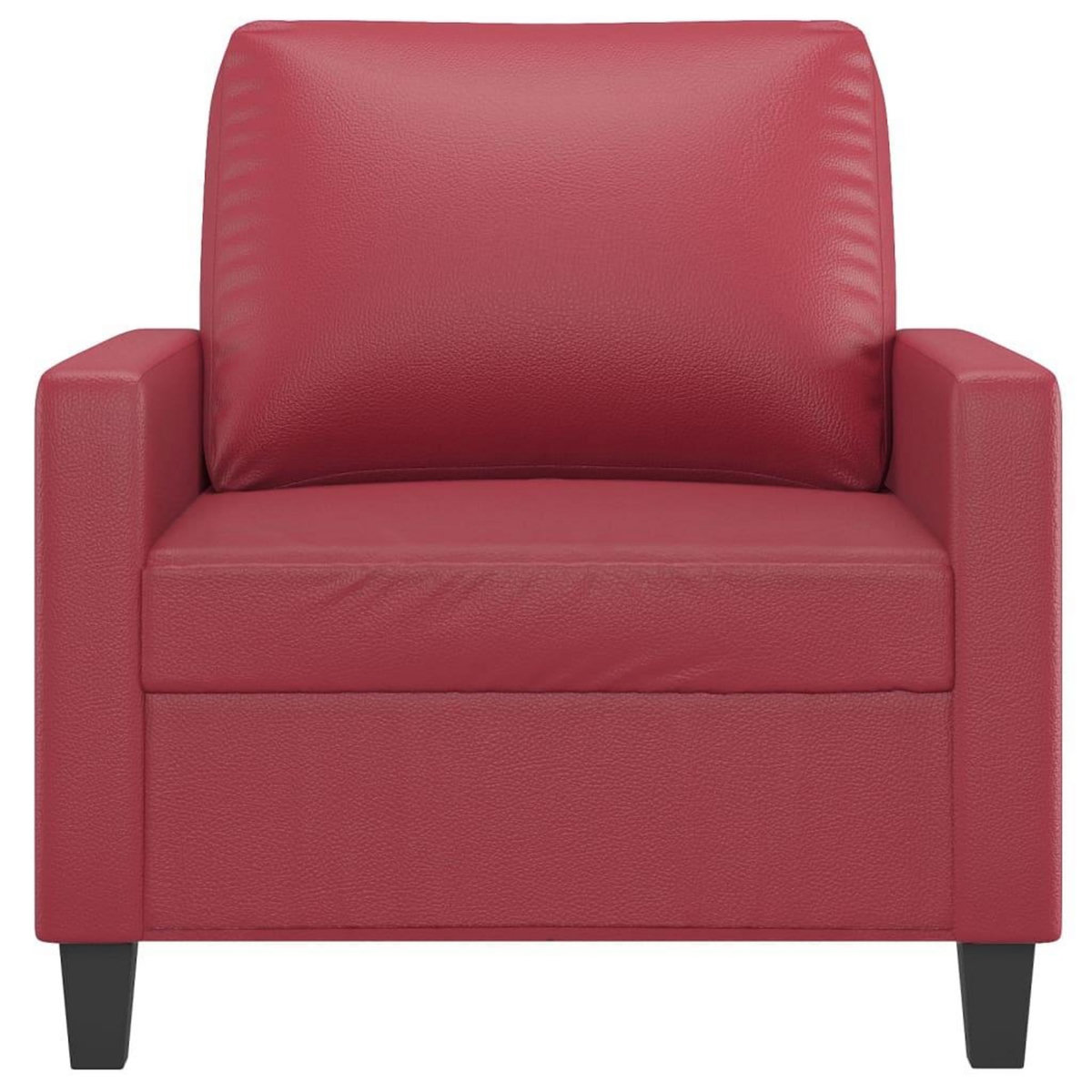 VIDAXL Fauteuil Rouge bordeaux 60 cm Similicuir
