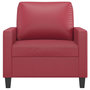Voir la diapositive 3 : VIDAXL Fauteuil Rouge bordeaux 60 cm Similicuir