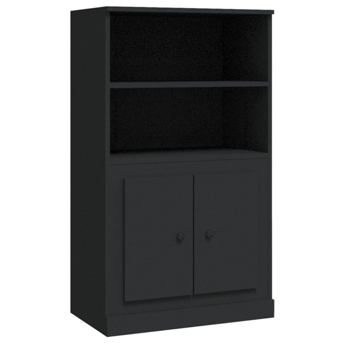 VIDAXL Buffet haut noir 60x35,5x103,5 cm bois d'ingenierie