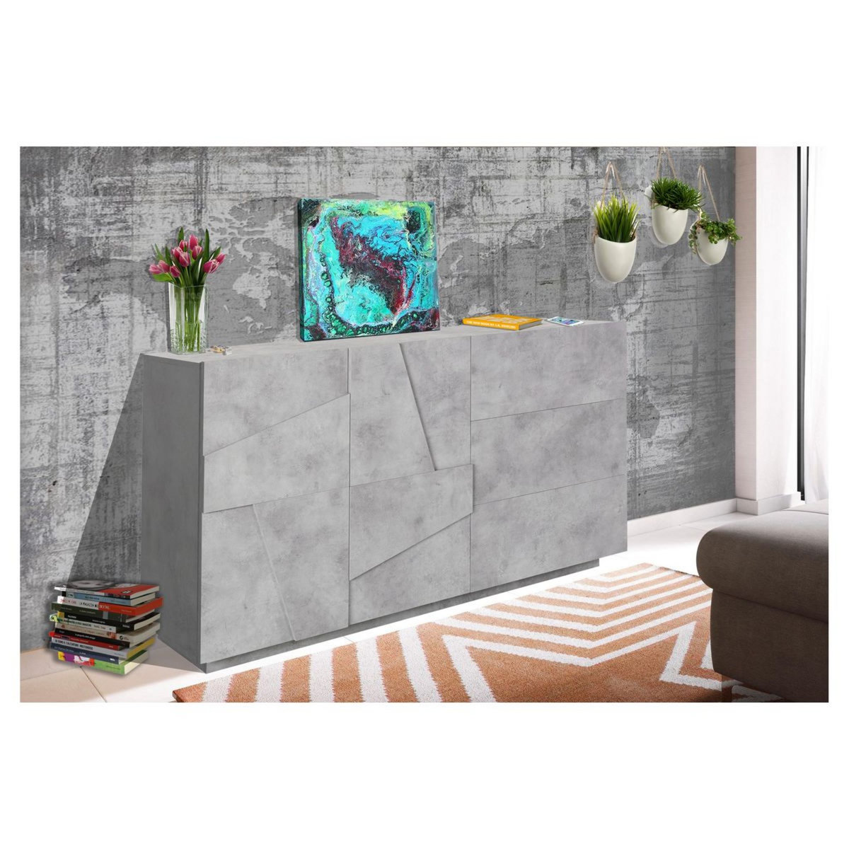 Buffet 2 portes 3 tiroirs L140cm PESCARA