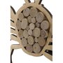 Voir la diapositive 3 : Paris Prix Décoration Murale en Bois à Suspendre  Crabe  35cm Naturel
