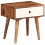 Voir la diapositive 1 : VIDAXL Table de chevet Bois massif de Sesham 45 x 30 x 45 cm