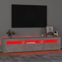 Voir la diapositive 5 : VIDAXL Meuble TV avec lumieres LED Gris beton 180x35x40 cm